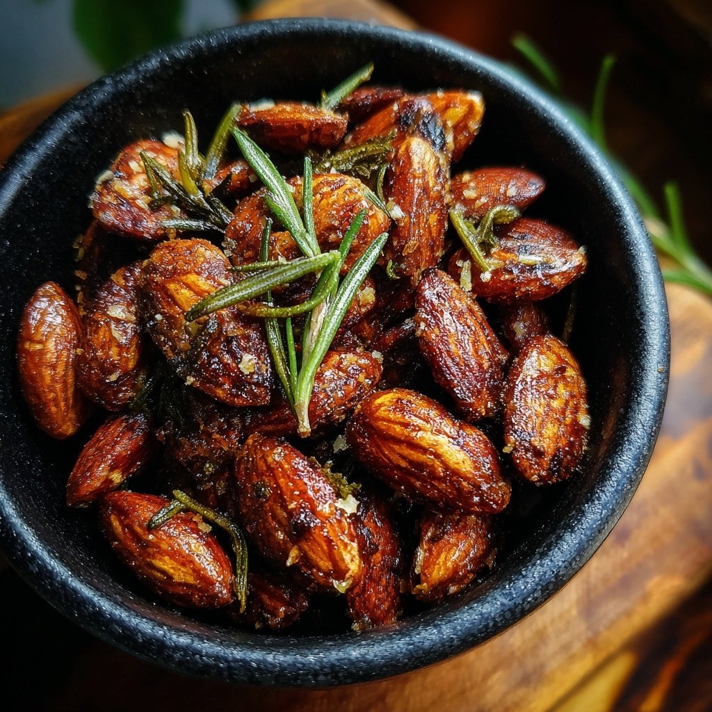 Salzig-süße Mandeln mit Rosmarin