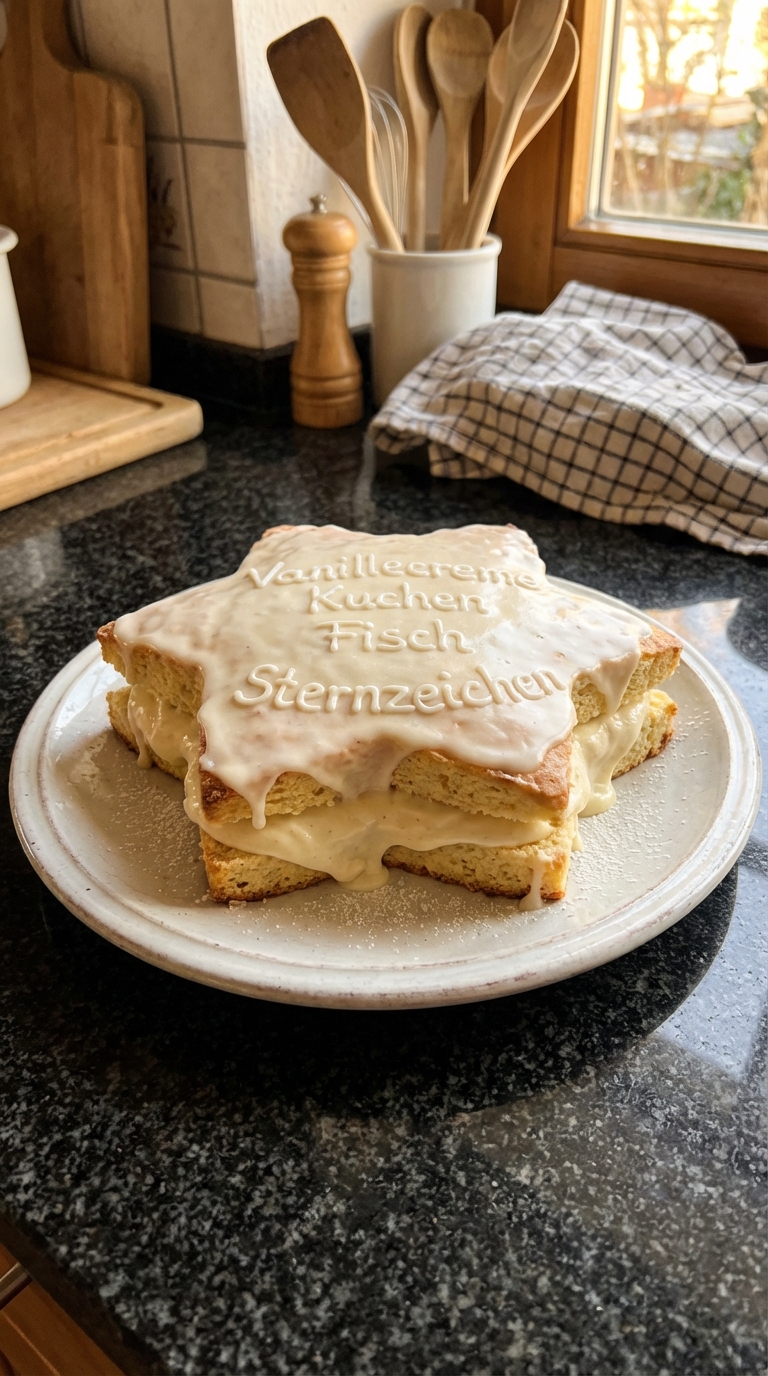 Vanillecreme Kuchen Fisch Sternzeichen