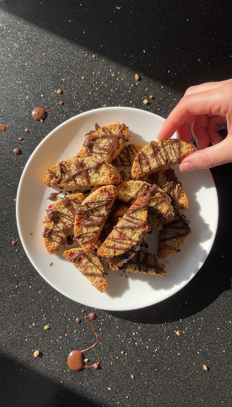 Erdbeer Schoko Biscotti Häppchen​