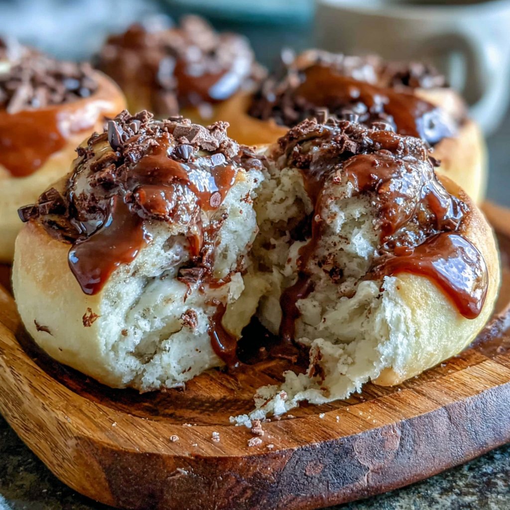 Frühstücksrollen mit Schokoladenfüllung