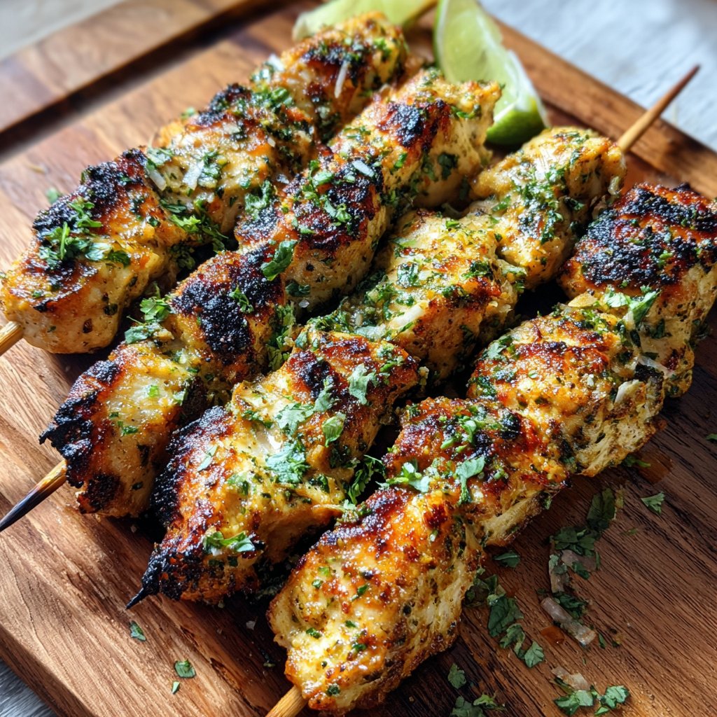 Kokos-Limetten-Hähnchenspieße