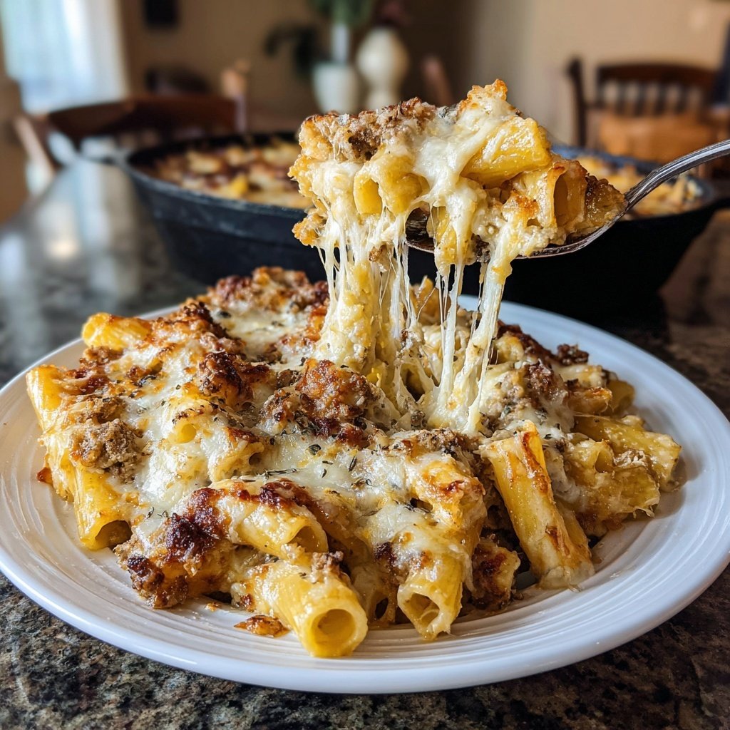 Dreikäse Rigatoni Aus Dem Ofen