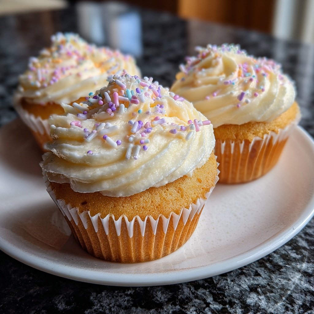 Himmlische Vanille-Cupcakes mit Frosting