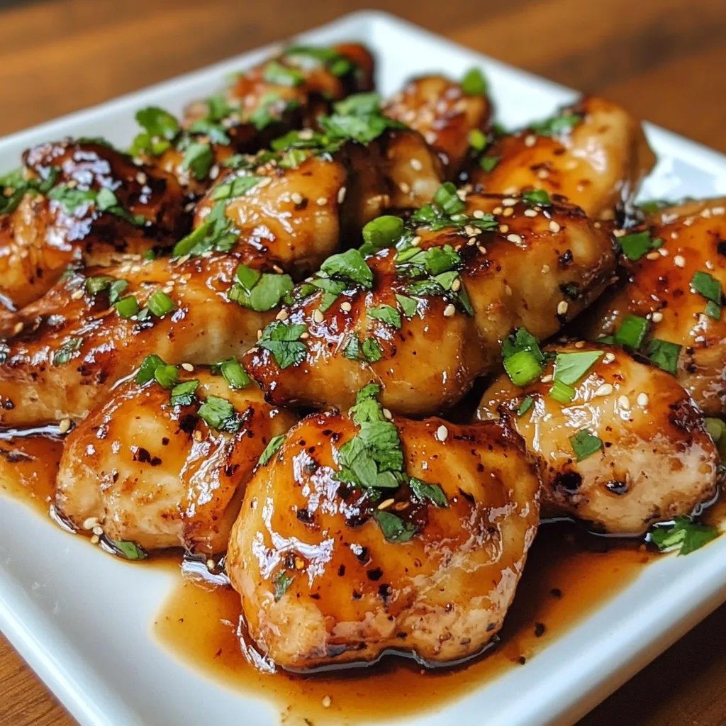 Honig Knoblauch Hähnchen Süß