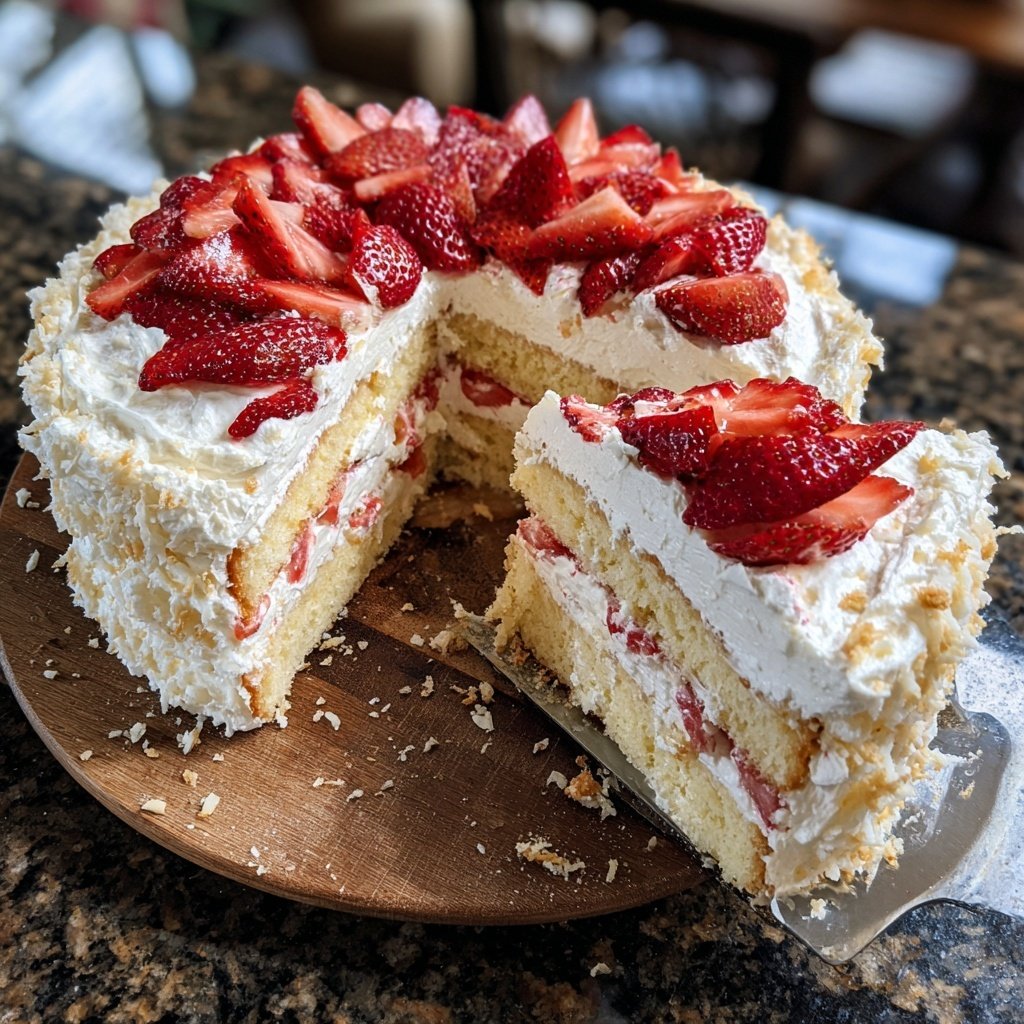 Erdbeer-Kokos-Shortcake-Glück