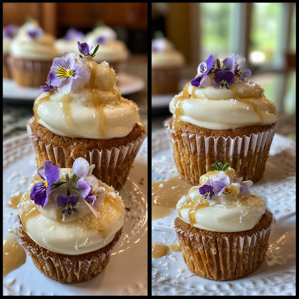 Fluffy Vanilla Blossom Cupcakes