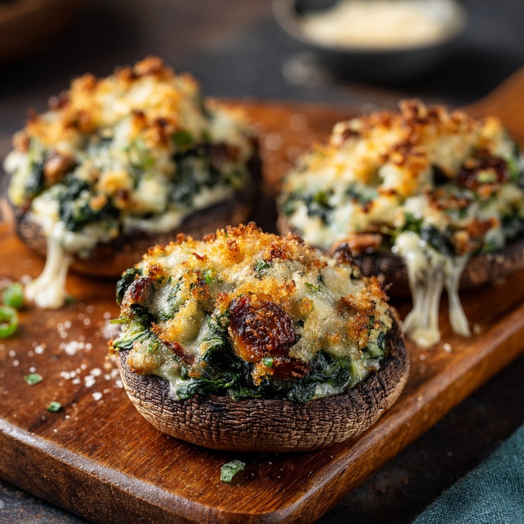 Gefüllte Portobello-Pilze