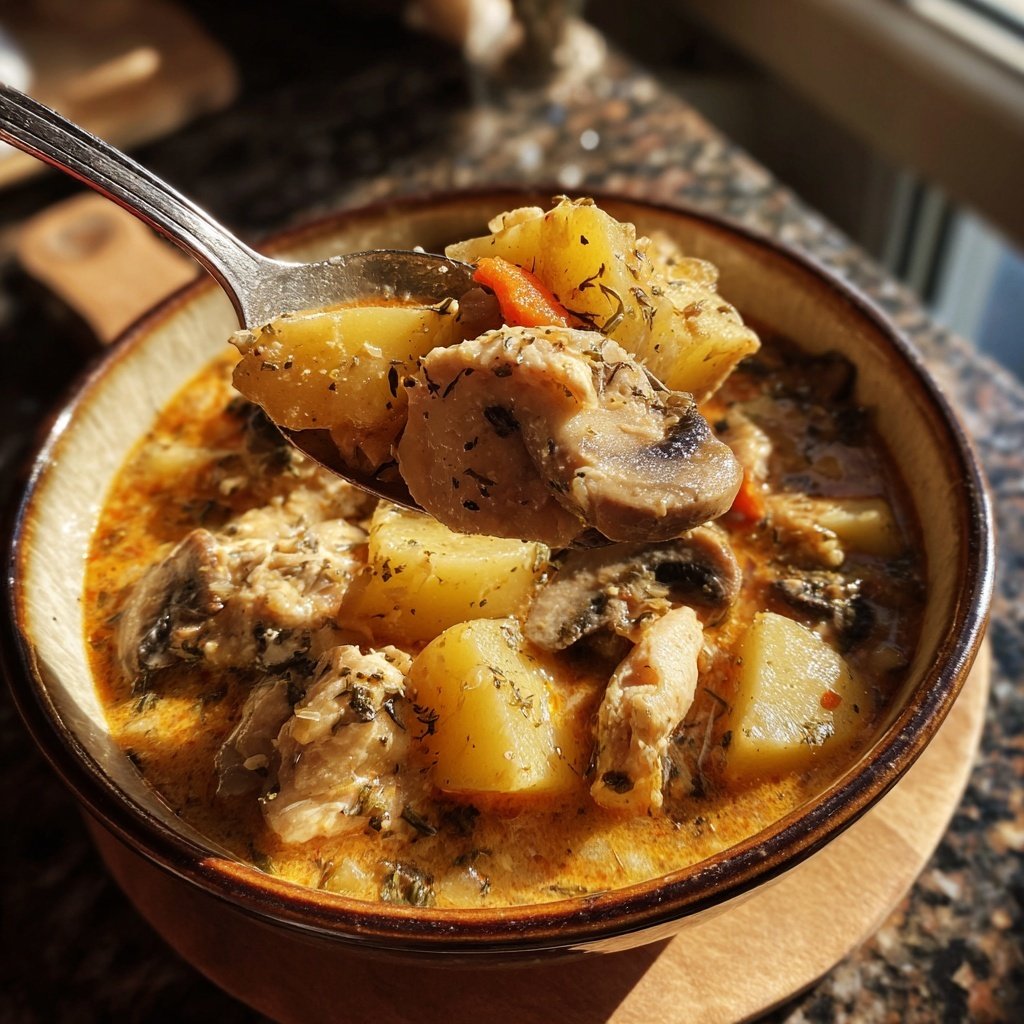 Pilz Eintopf mit Kartoffeln