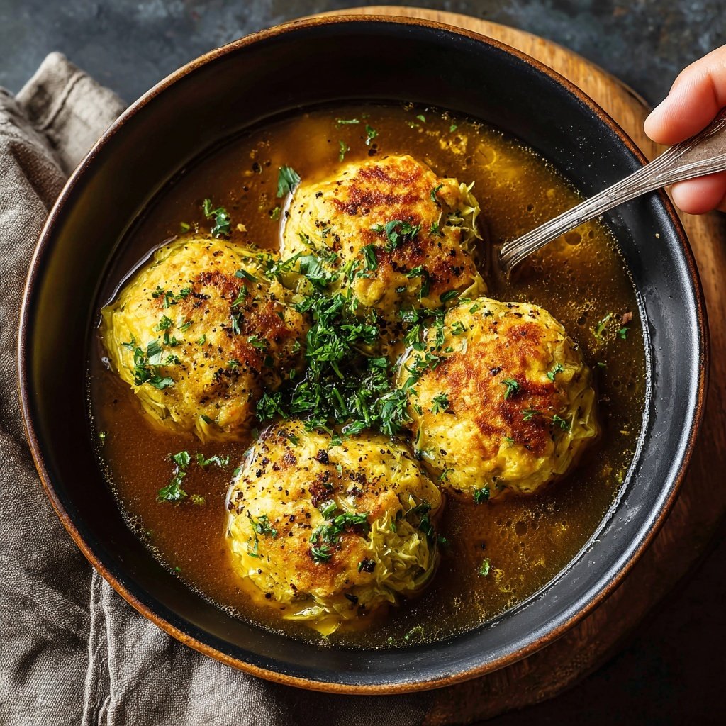 Rosenkohl Brühe mit Knödeln