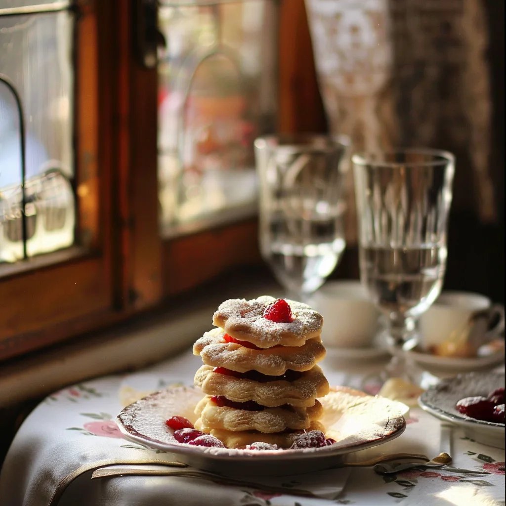 Omas leckere Spitzbuben mit Himbeermarmelade