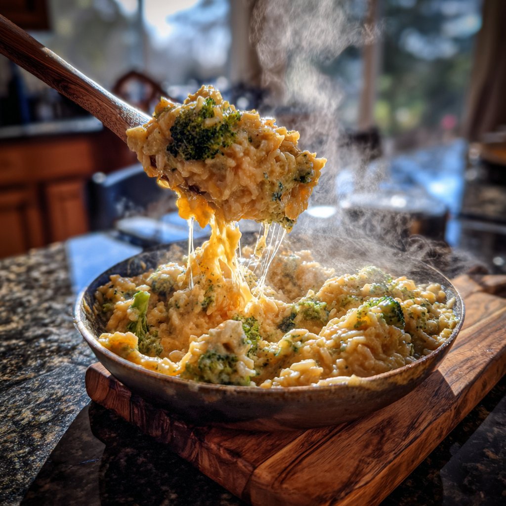 One-Pot Cheesy Broccoli Rice