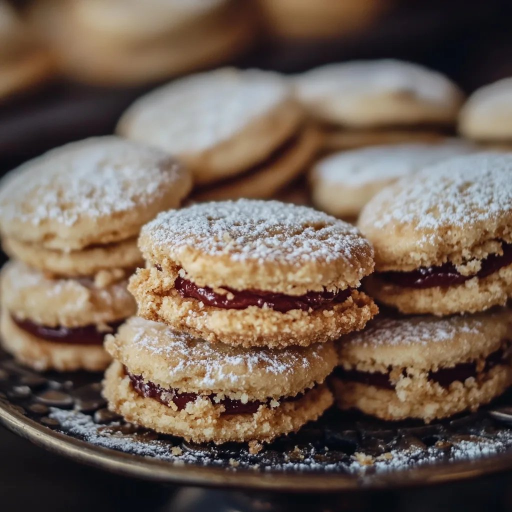 Leckere Streuselplätzchen mit Marmeladenfüllung
