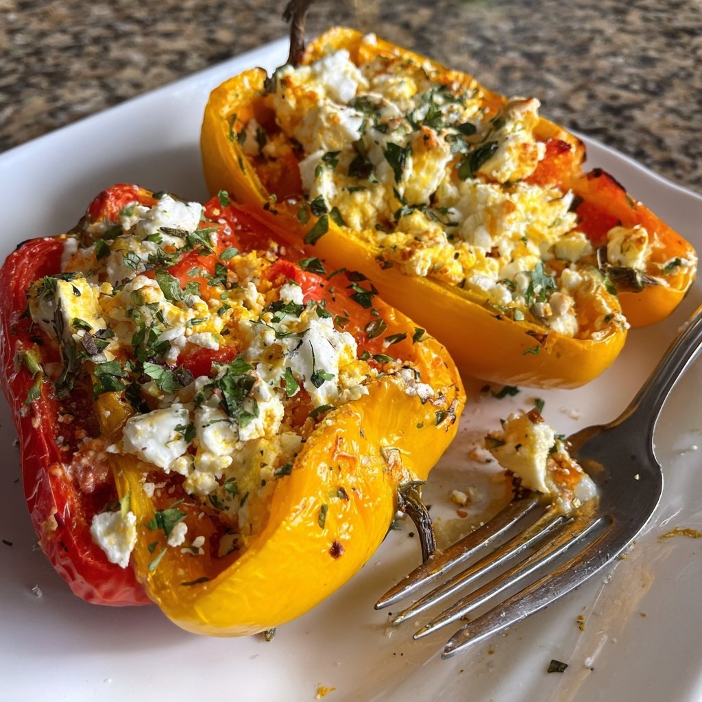 Gefüllte Paprika mit Feta Airfryer