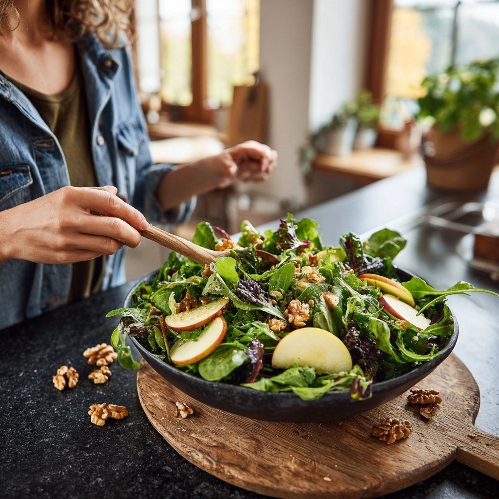 Feldsalat Apfel Walnuss Salat