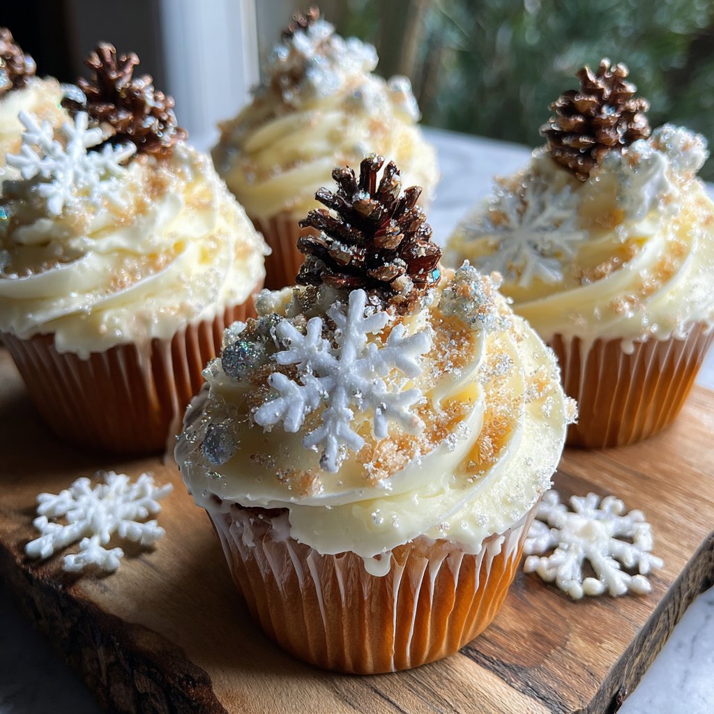 Frosty Winter Wonderland Cupcakes